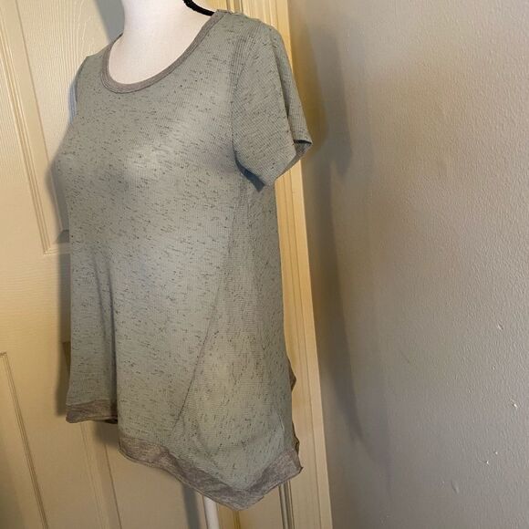 Harmony Balance, teal blue/grey pajama top - Picture 2 of 8